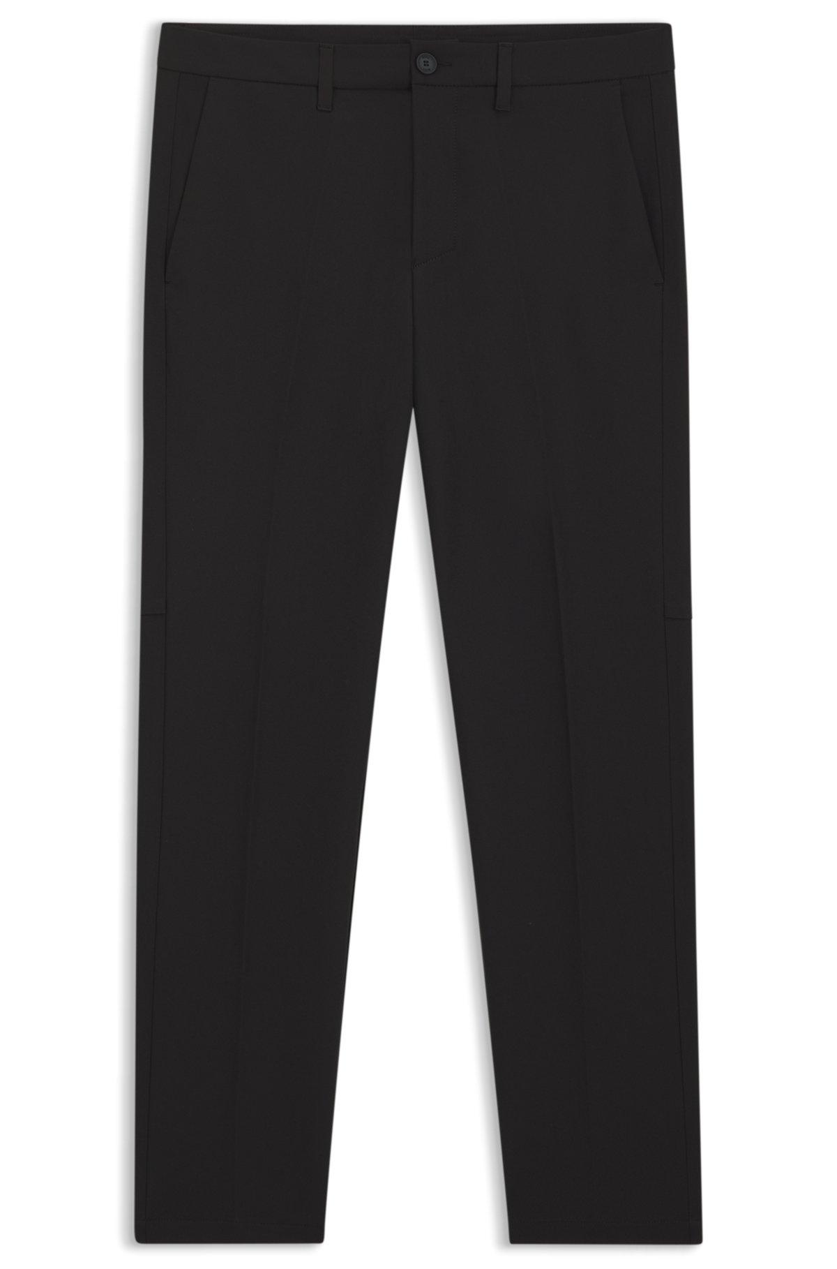 BOSS - Slim-fit pants in water-repellent stretch fabric - Black Product Image