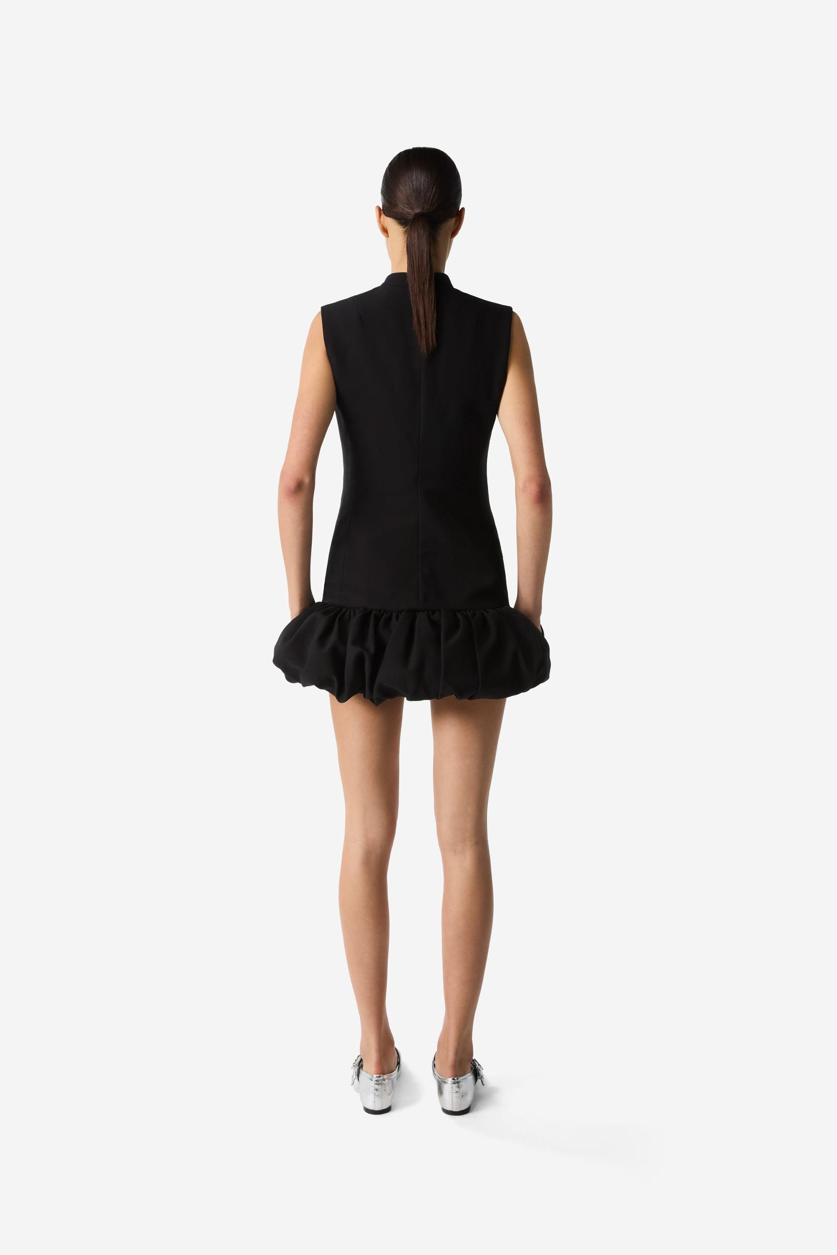 Gathered Hem Sleeveless Tailored Dress Product Image