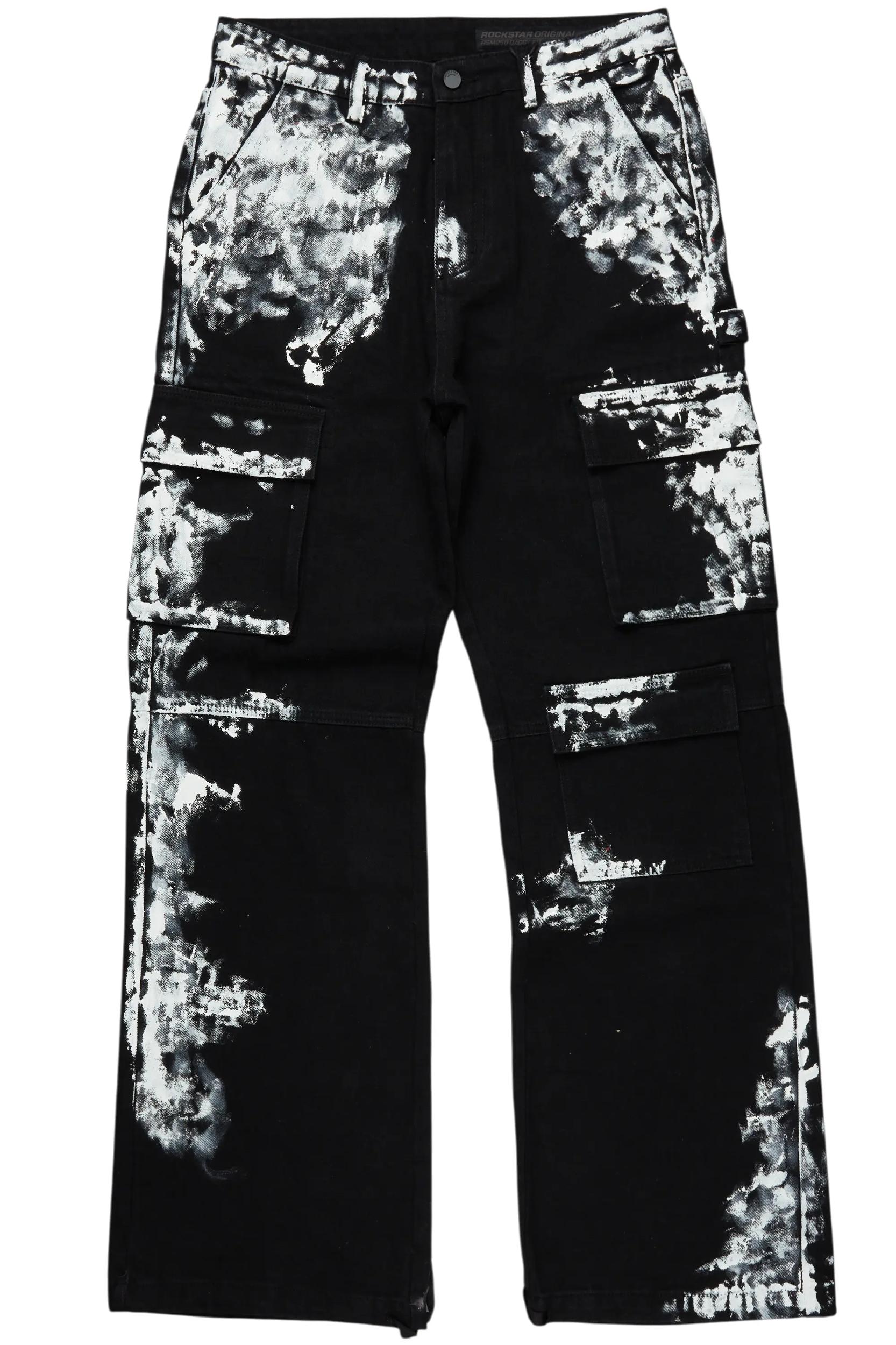 Baha Black Painter Baggy Cargo Jean Male Product Image