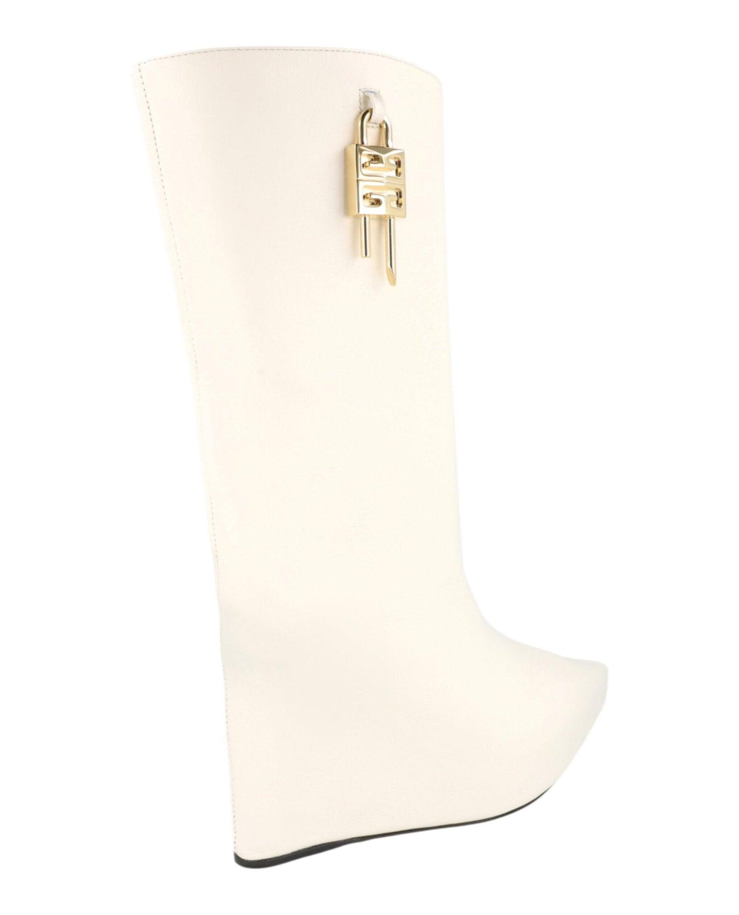 Givenchy G-Lock Leather Wedge Boots Female Product Image