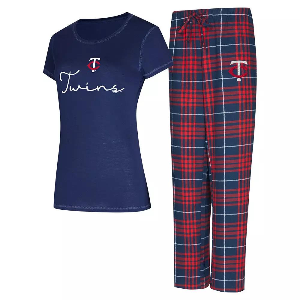 Women's Concepts Sport Minnesota Twins Vector T-Shirt & Pants Sleep Set, Size: Medium, Blue Product Image