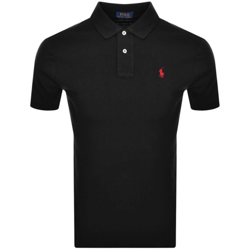 POLO RALPH LAUREN Embroidered-logo Polo Shirt In Black Product Image