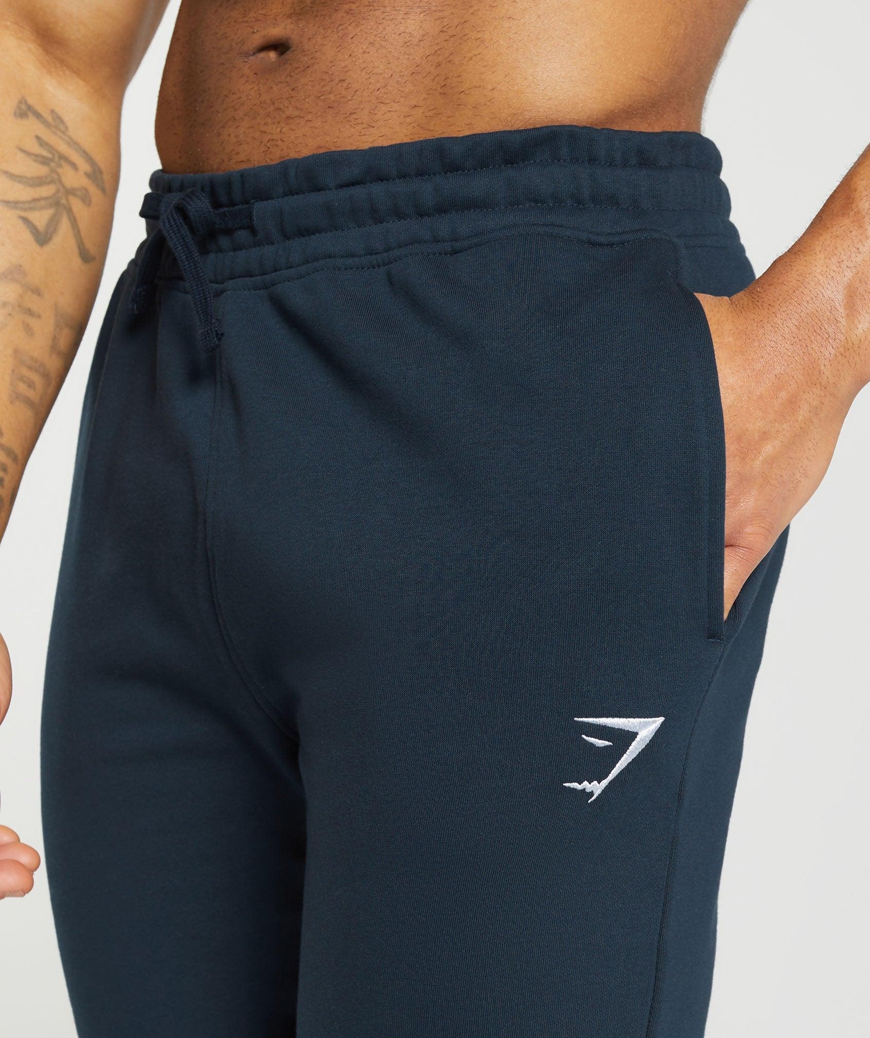 Gymshark Crest Joggers - Navy Male Product Image