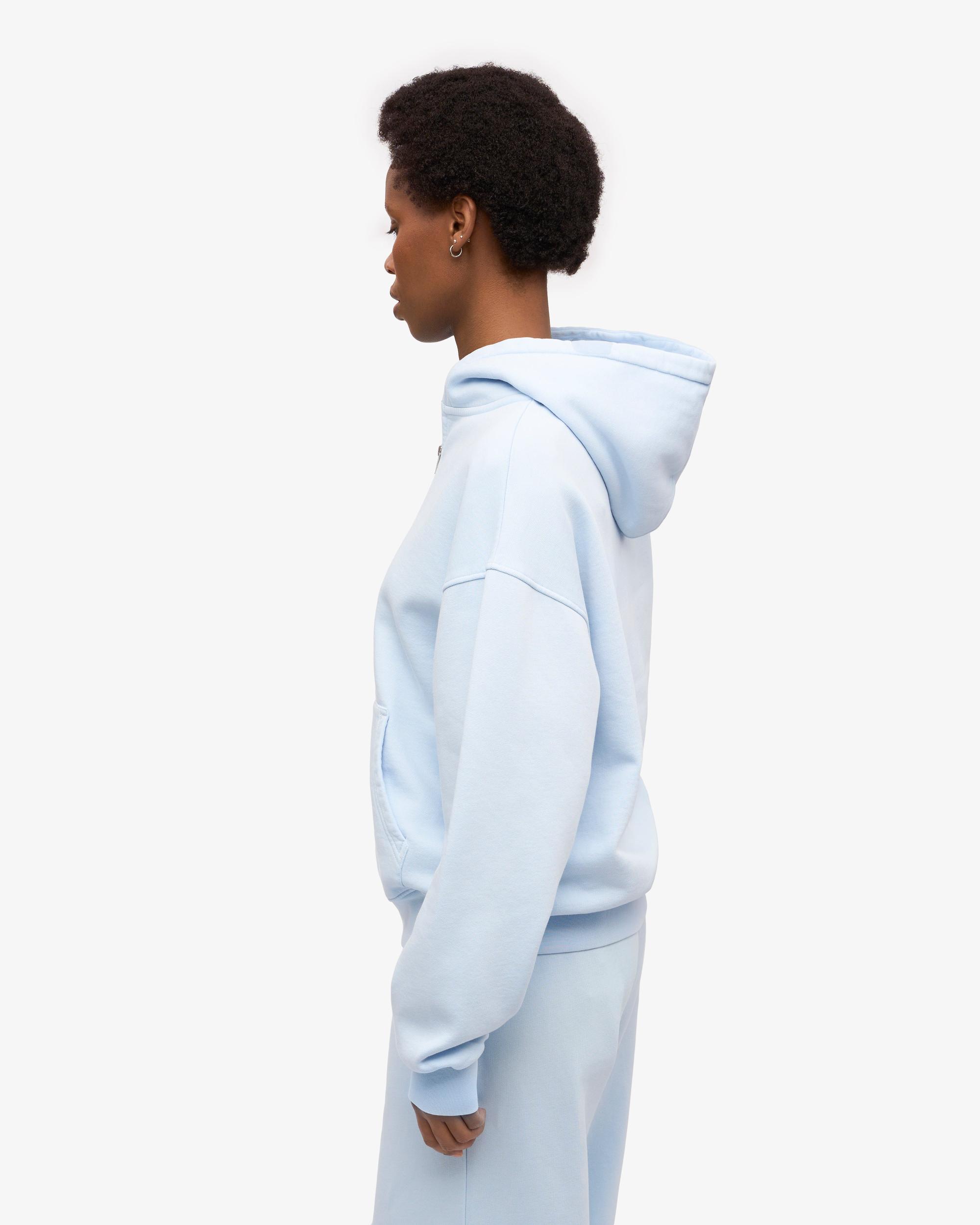 Organic Oversized Zip Hood - Polar Blue Product Image