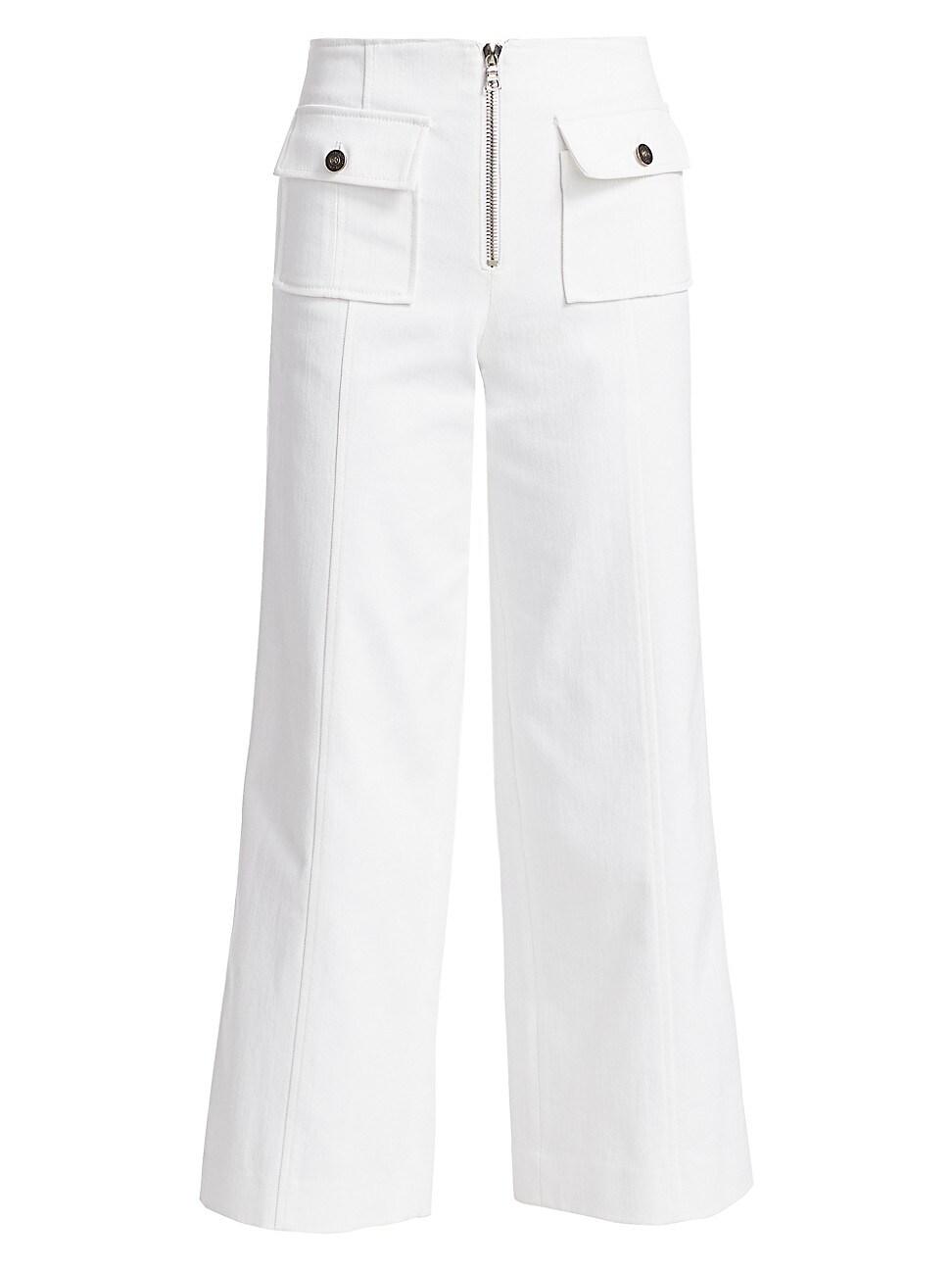 Womens Azure Cropped Wide-Leg Pants Size 0 Product Image