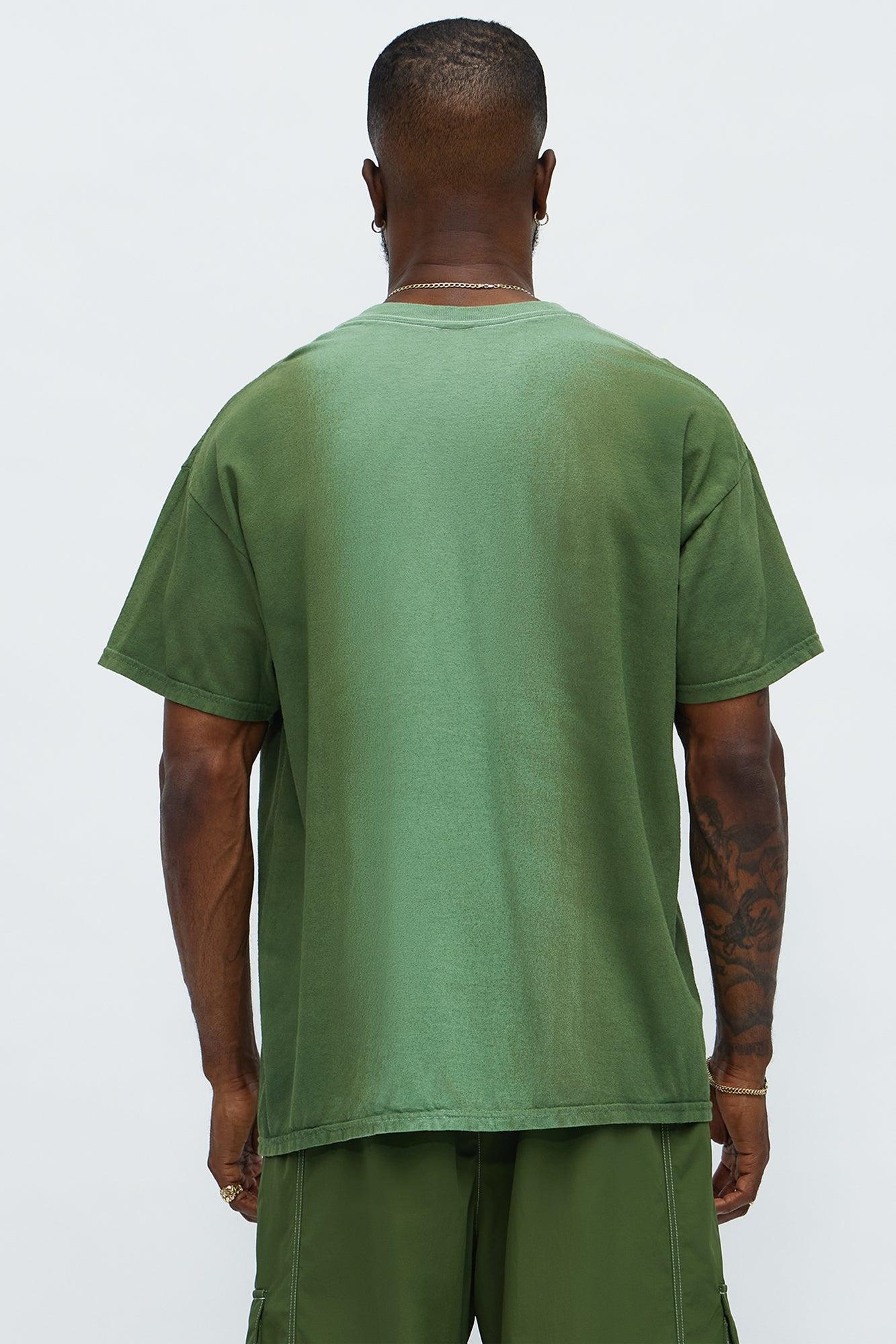 Gradient Wash Tee - Green Male Product Image