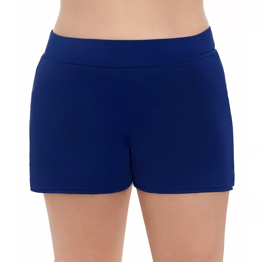 Plus Size Bal Harbour Tummy Control Swim Shorts, Womens Product Image