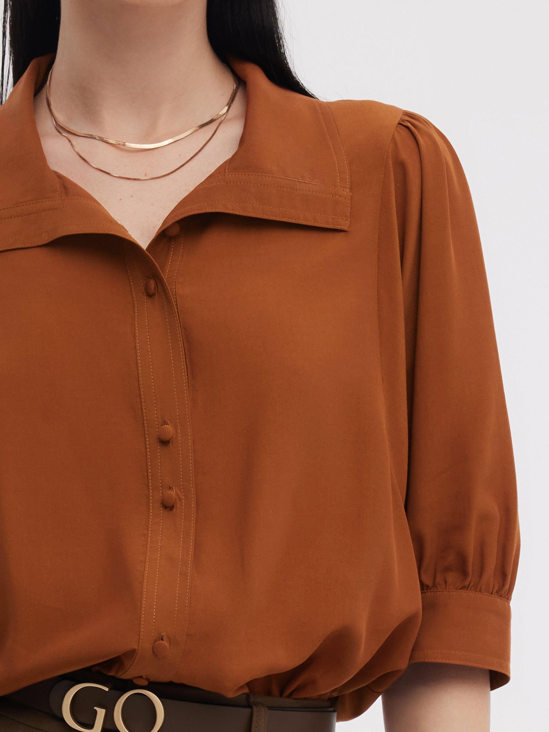Tencel Acetate Blend Women Loose Shirt Product Image