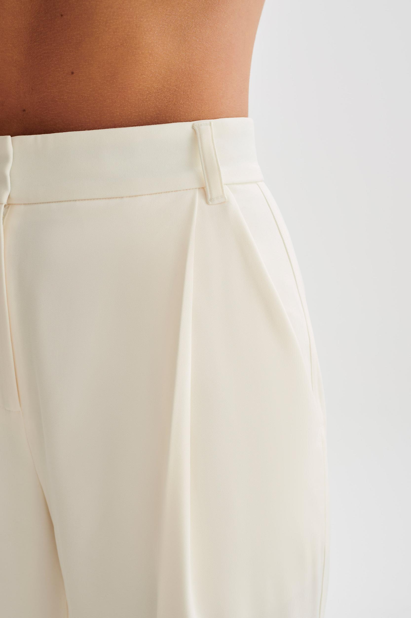 Amelie Suiting Straight Leg Pants - Ivory Product Image