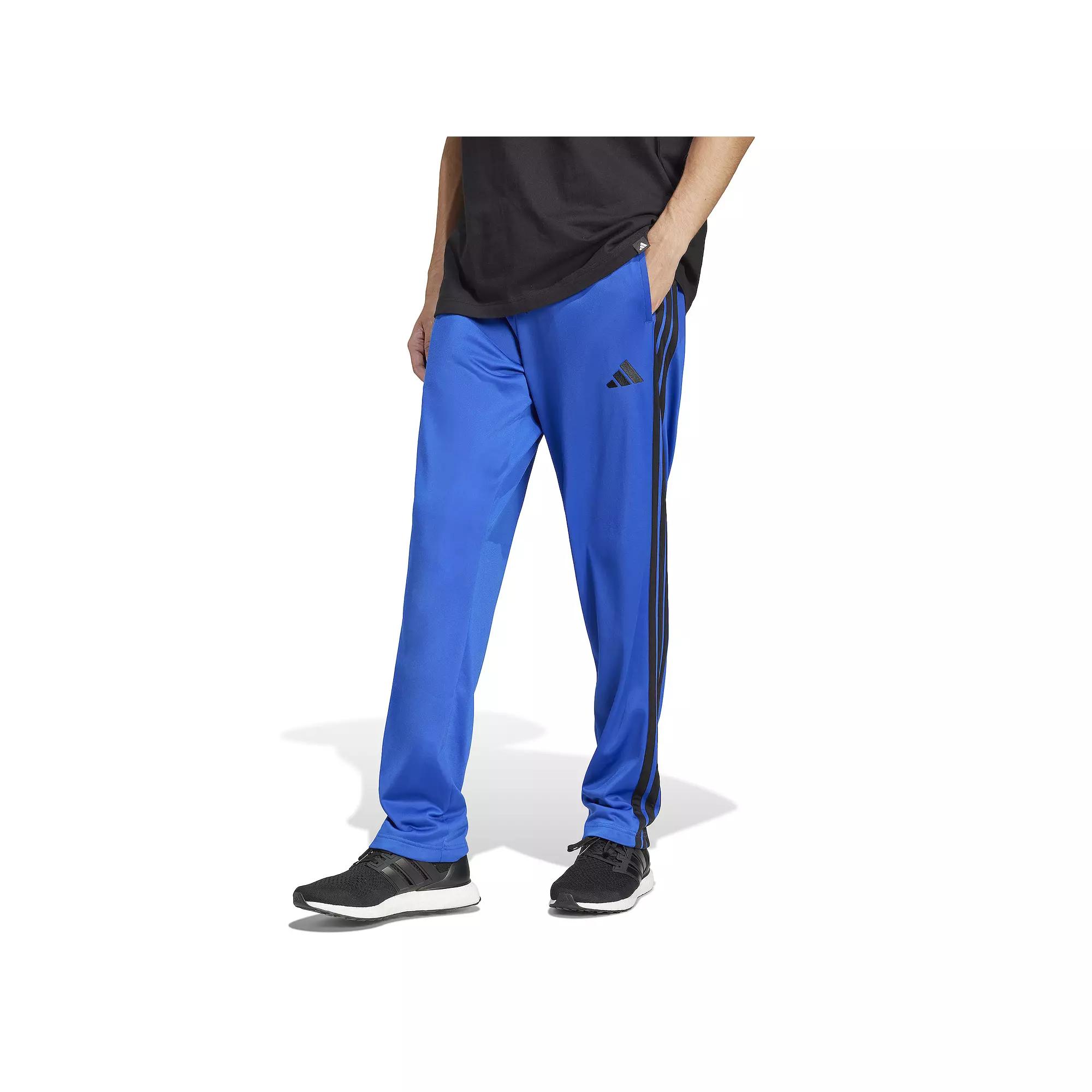 Big & Tall adidas 3-Stripes Tricot Open Hem Track Pants, Men's,  Product Image