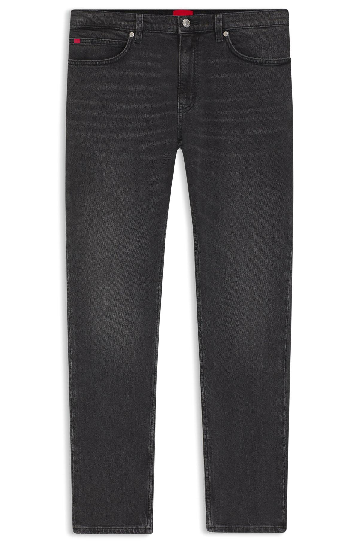 Extra-slim-fit jeans in gray stretch denim Product Image