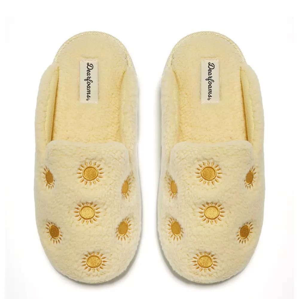 Dearfoams Women's Tab Scuff Slipper, Size: XL Medium, Pink Daisy Product Image