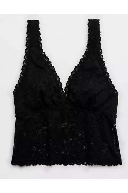 Show Off Paisley Lace Padded Plunge Tank Top Women's Product Image