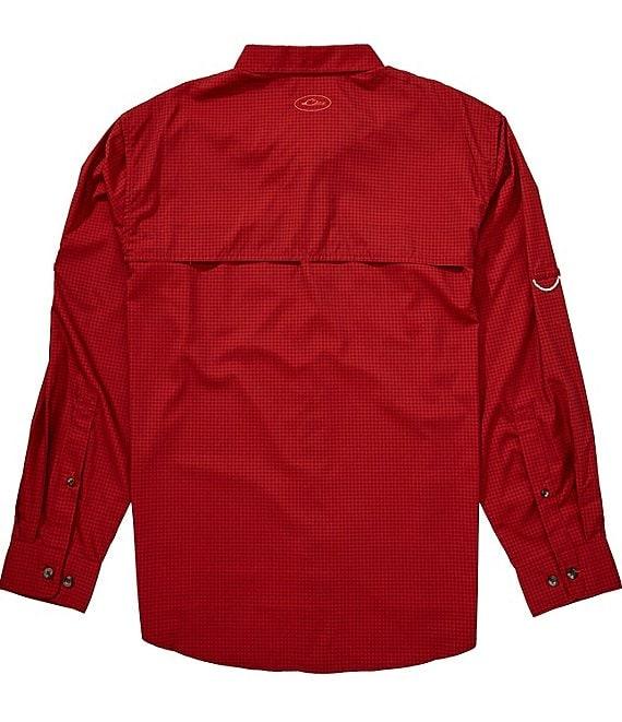 Drake Clothing Co. Performance Stretch Frat Gingham Hidden Button-Down Collar Long Sleeve Woven Shirt Product Image