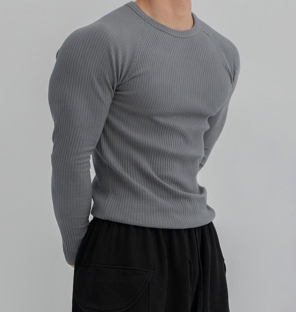 RT No. 12561 VERTICAL KNIT SLIM LONGSLEEVE Product Image