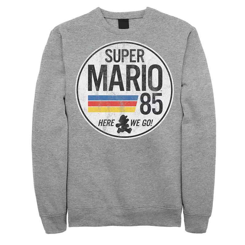 Men's Nintendo Super Mario Here We Go '85 Retro Vintage Sweatshirt,  Product Image