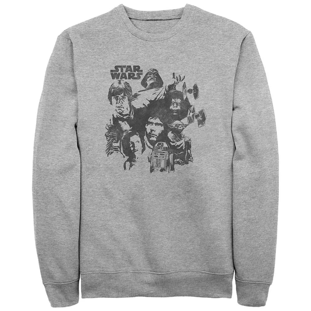 Men's Star Wars Group Graphic Fleece, Size: XXL, Athletic Grey Product Image