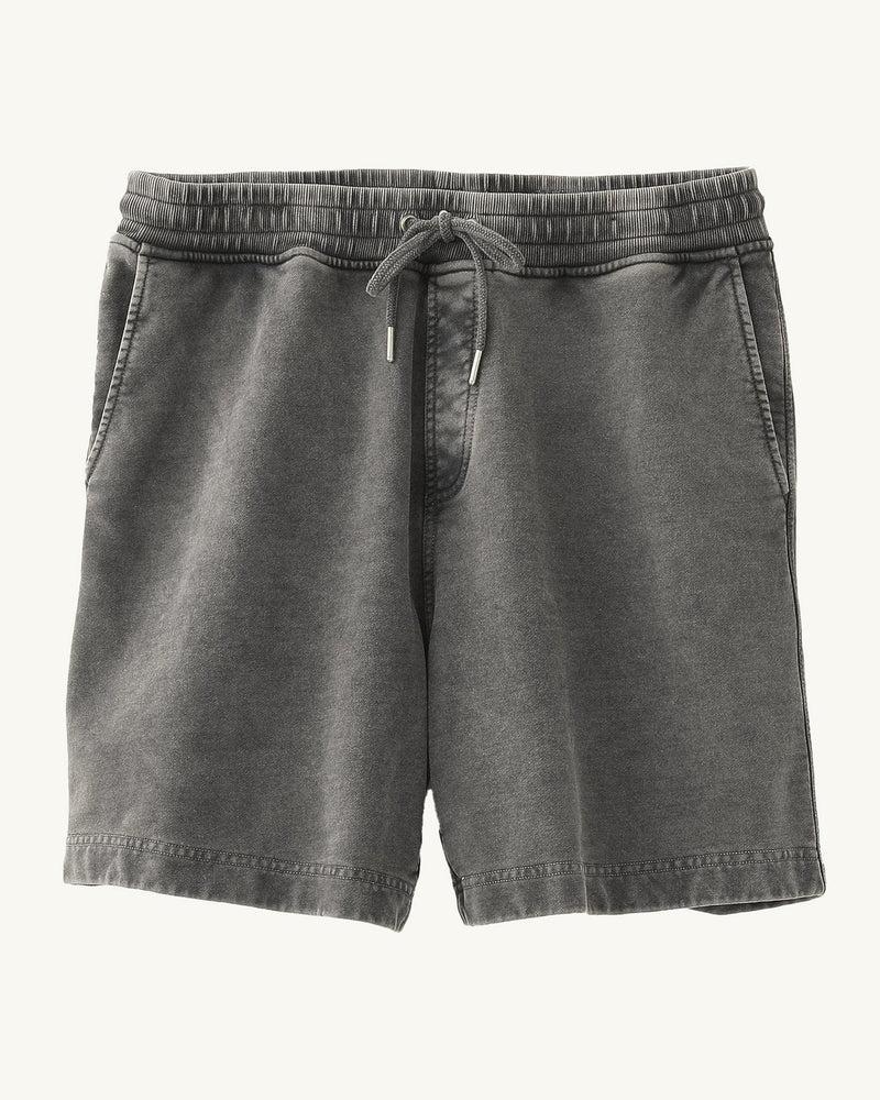 French Terry Garment Dyed Shorts - Blue Product Image