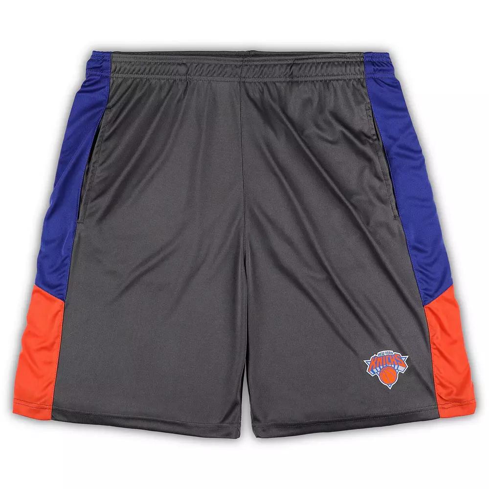 Men's Fanatics Branded Gray New York Knicks Big & Tall Shorts,  Product Image