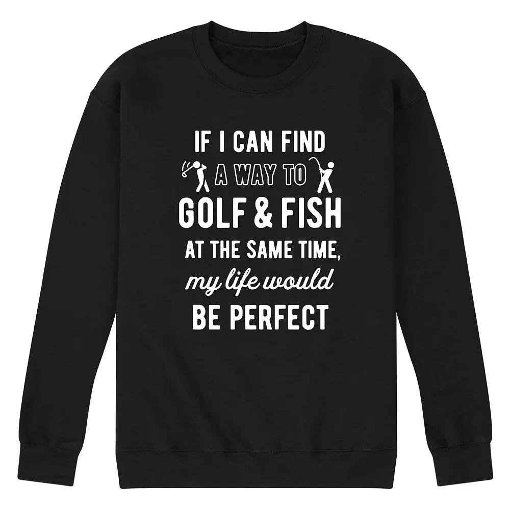 Men's Golfing & Fishing Graphic Sweatshirt,  Product Image