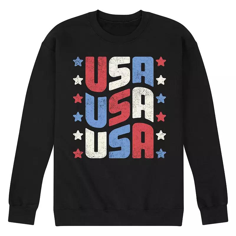 Men's USA Stacked Fleece Sweatshirt,  Product Image