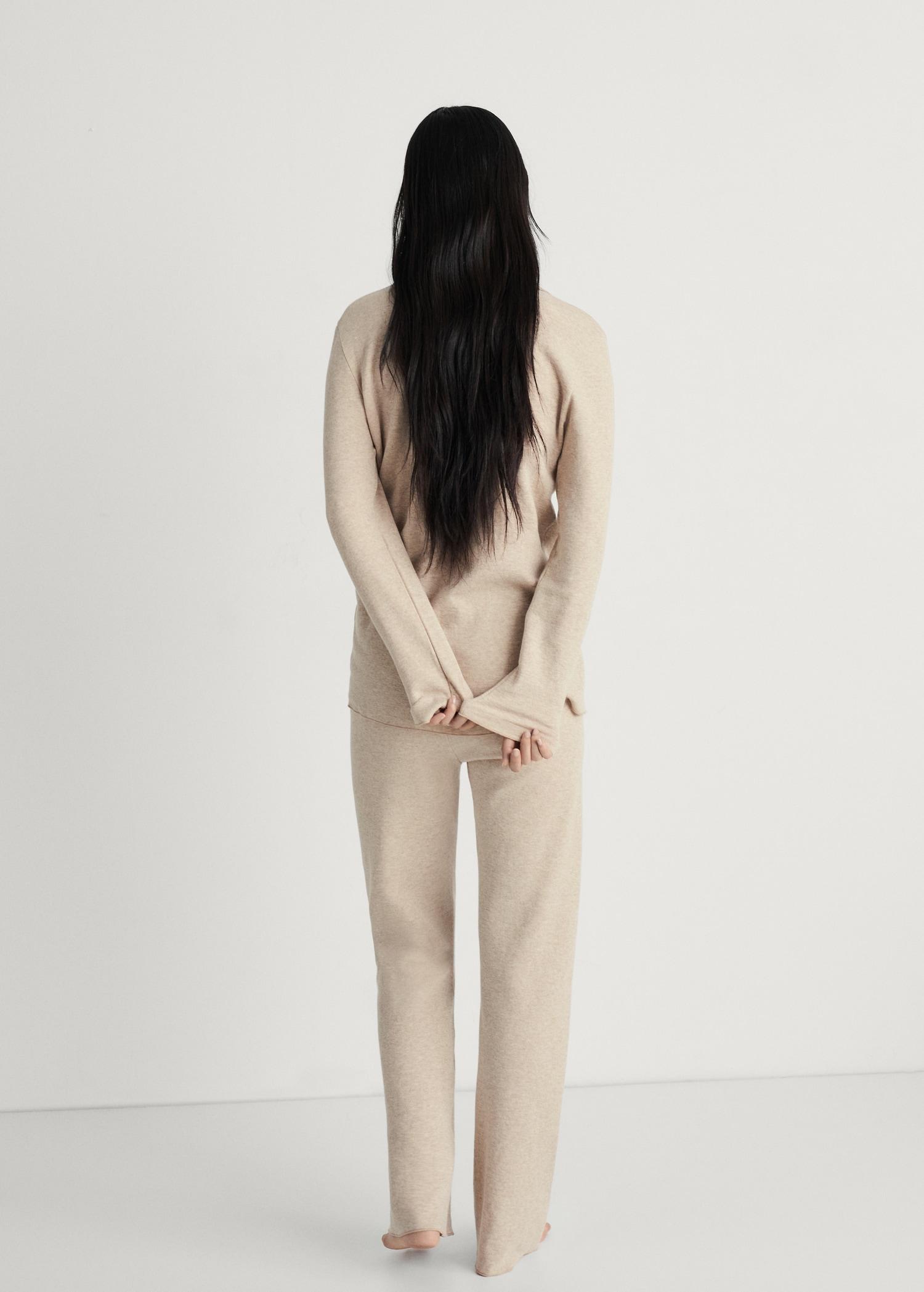 Double-face cotton pants - Women | MANGO USA Product Image