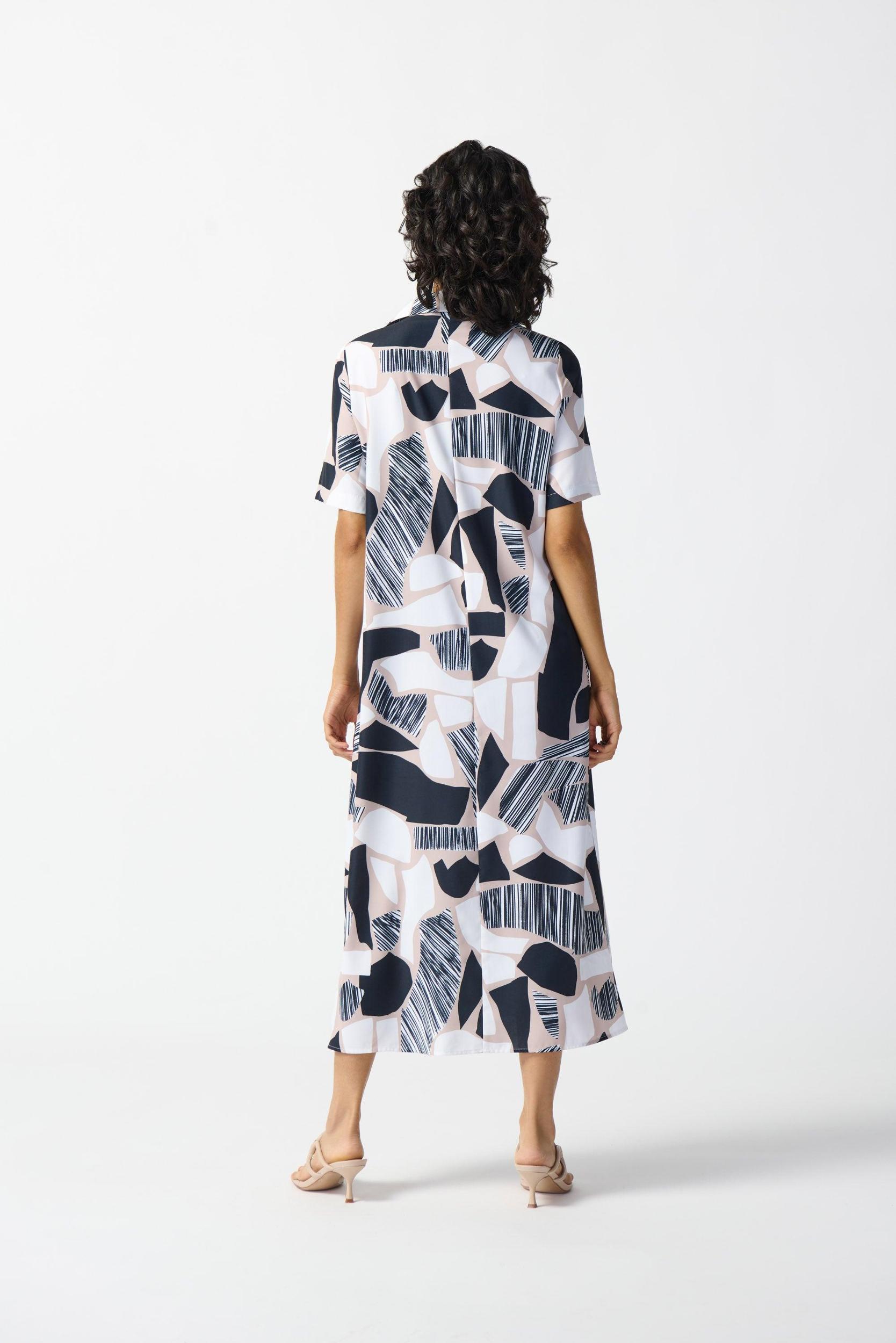 Woven Abstract Print Trapeze Dress Product Image