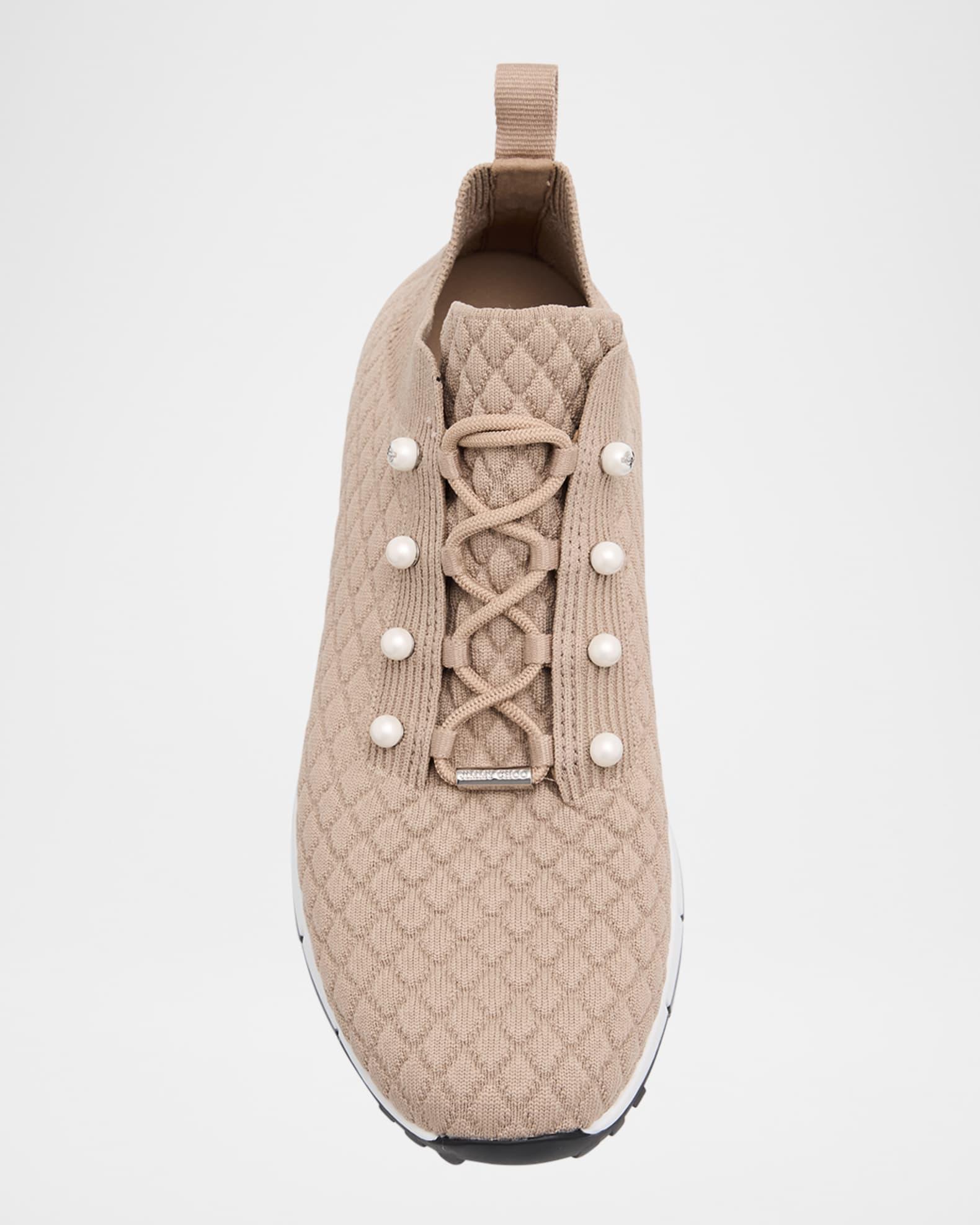 Veles Embellished Knit Trainers Product Image