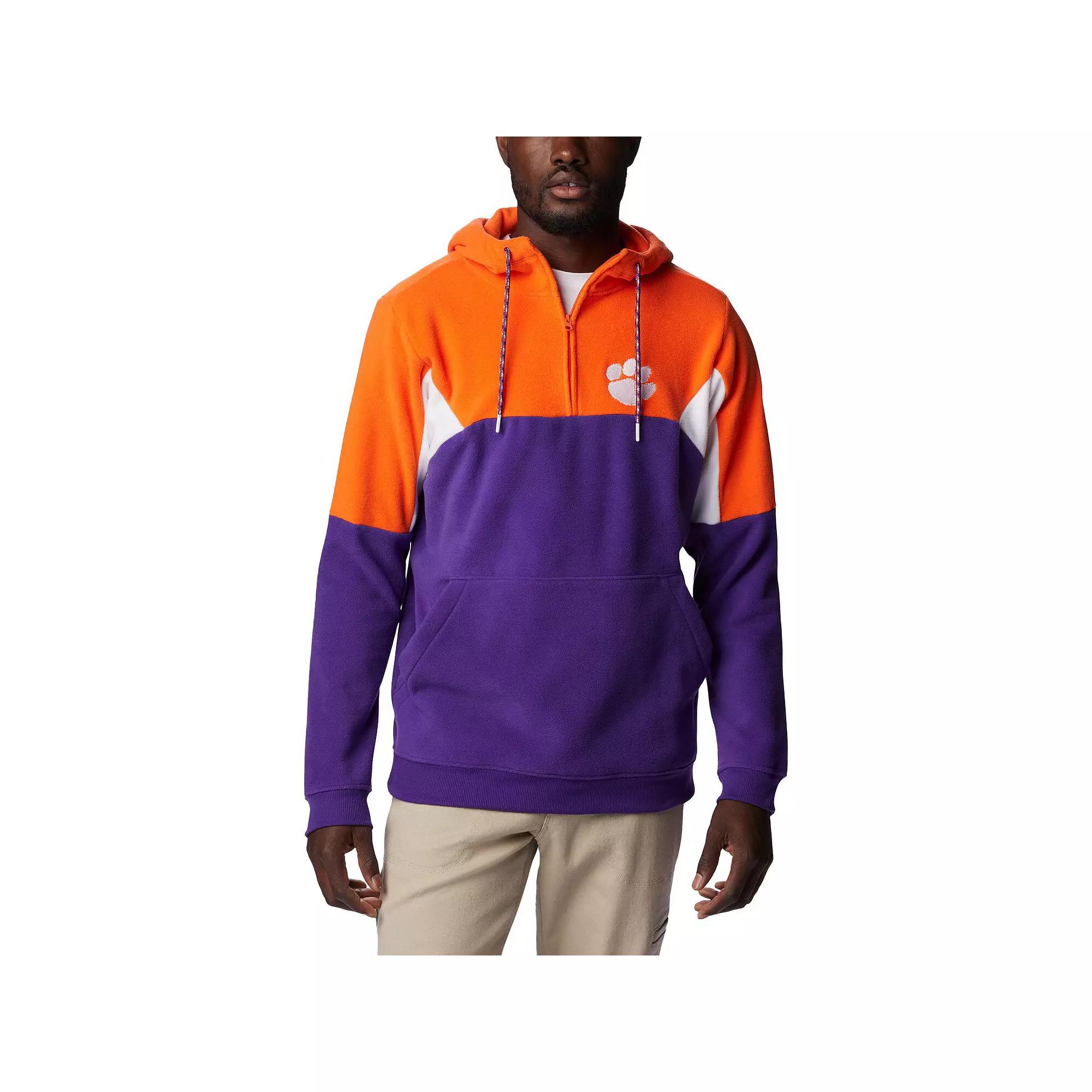 Men's Columbia Purple Clemson Tigers Lodge Quarter-Zip Hoodie, Size: Small Product Image