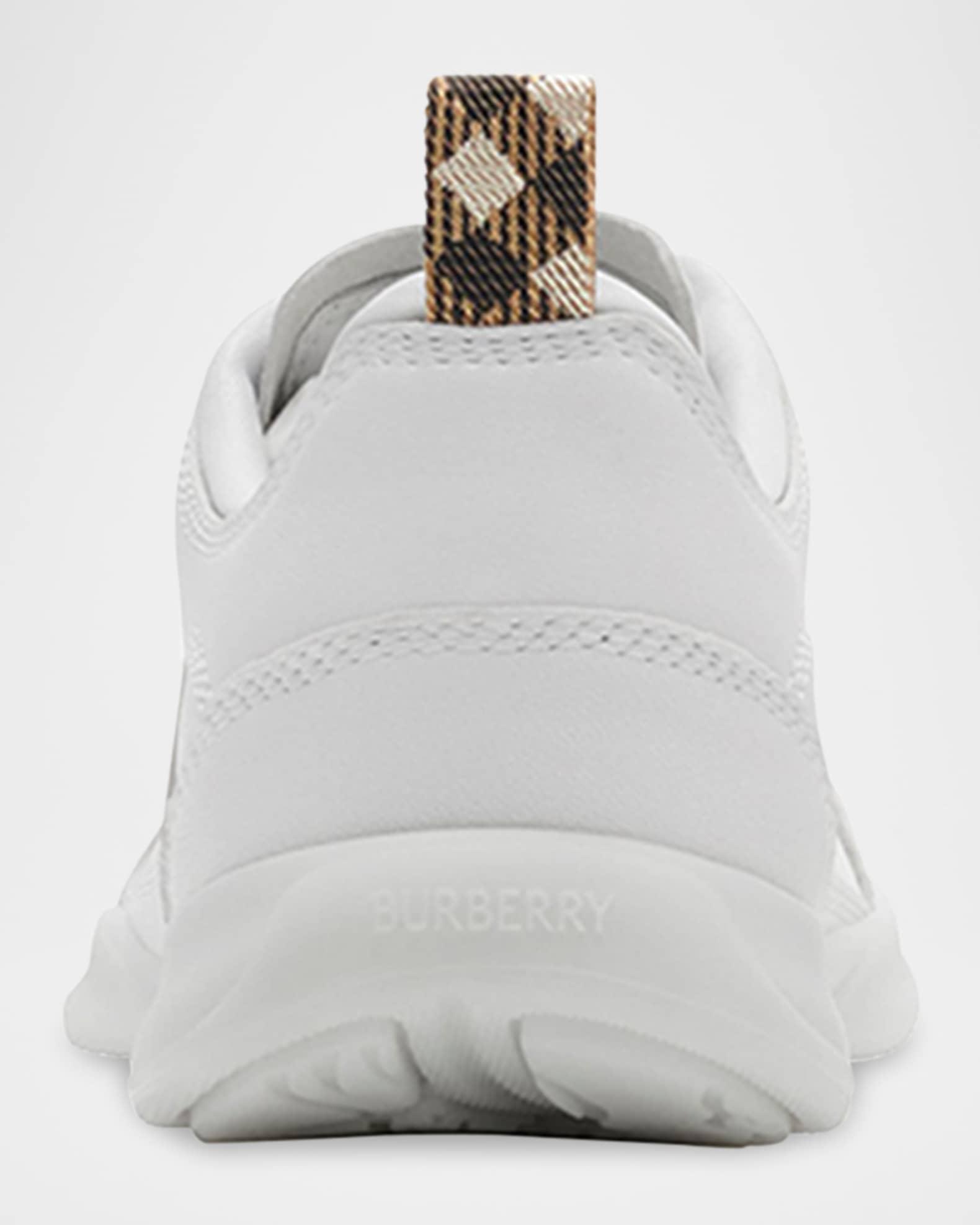 Blade Check Leather Trainer Sneakers  Product Image