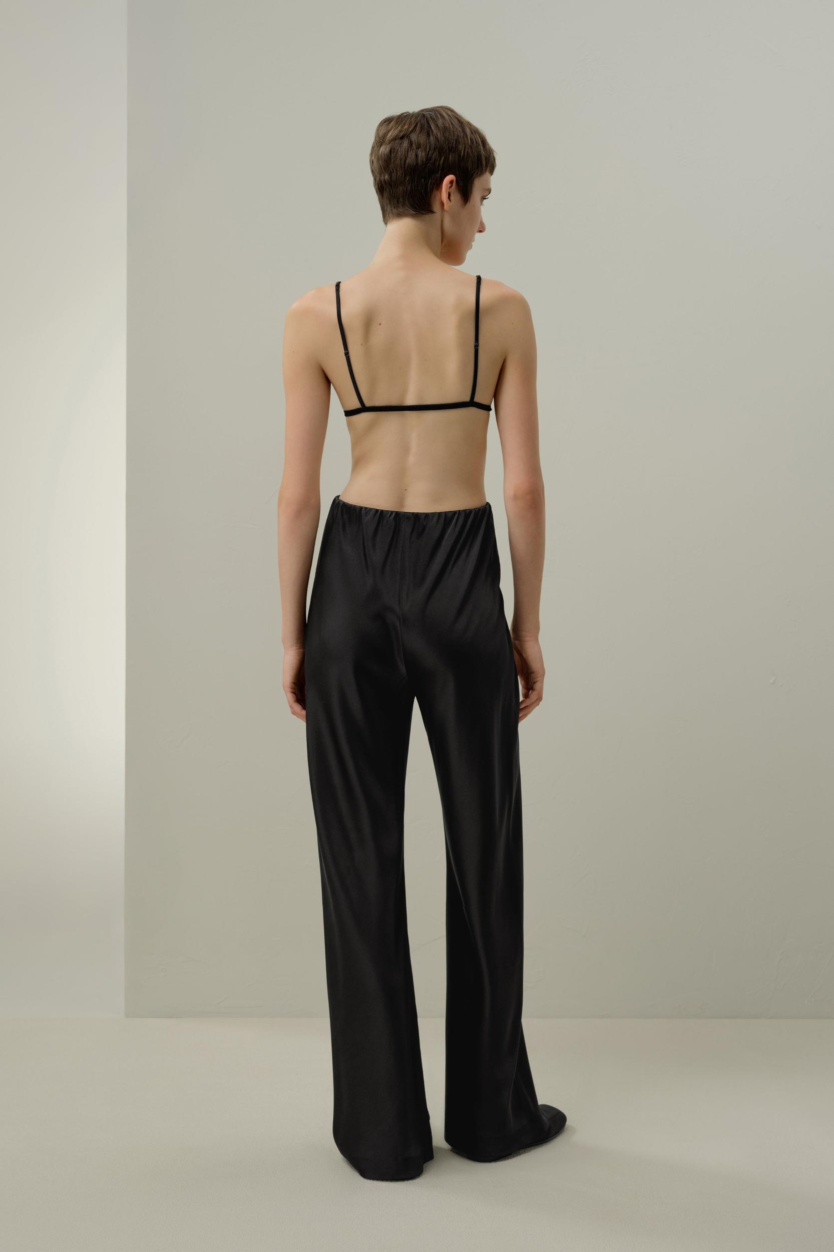 LILYSILK Women's Stretch Silk Triangle Bra, Black XS, Washable Comfort Product Image