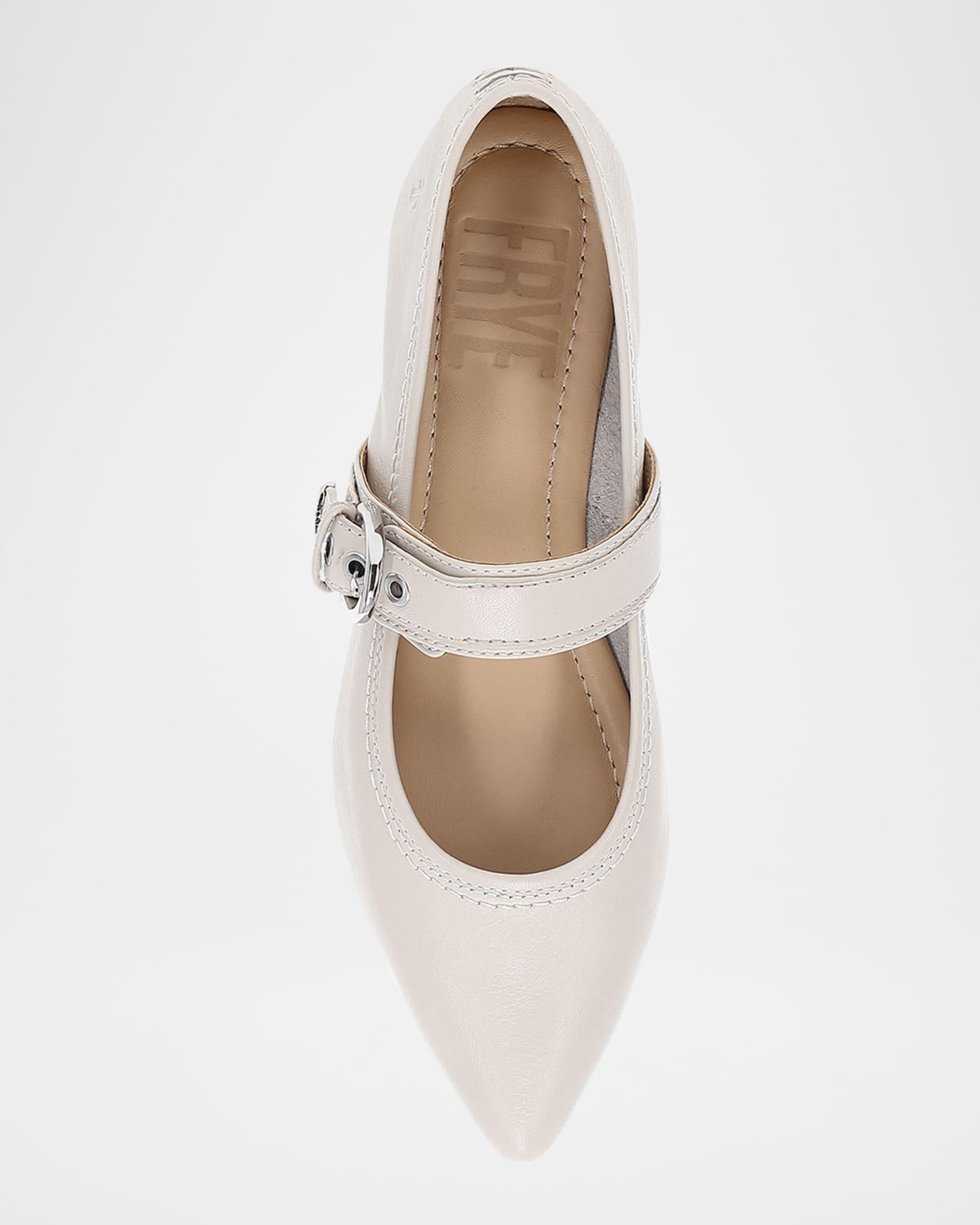 Heather Leather Mary Jane Ballerina Flats Product Image