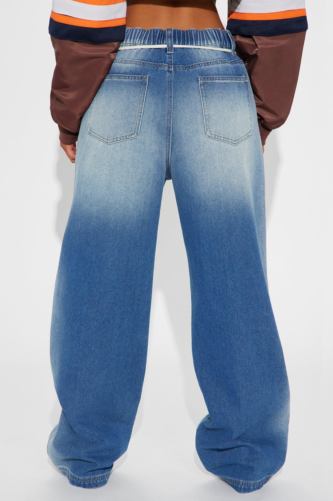 Maeve Tie Waist Wide Leg Jeans - Medium Wash Product Image