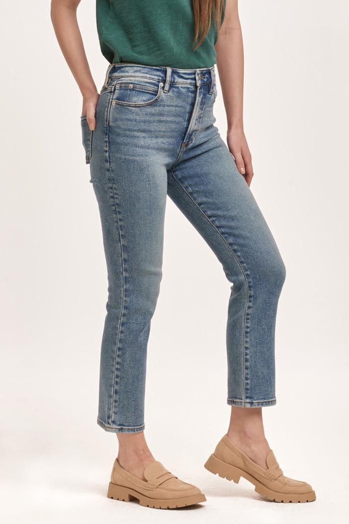 Frankie Straight Fit High Rise Cropped Jeans Product Image