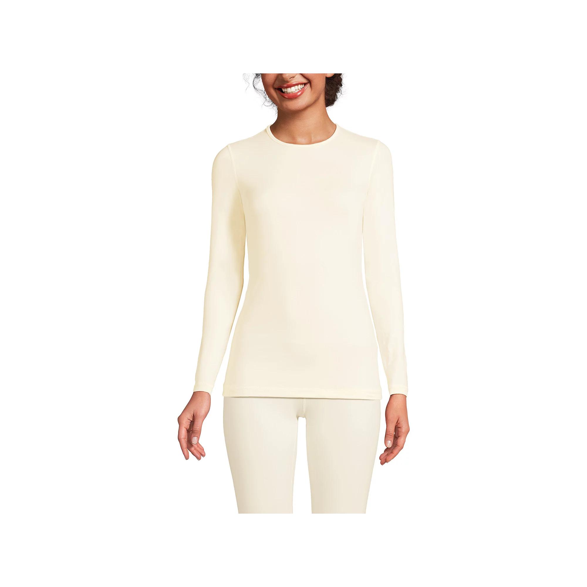 Petite Lands' End Thermaskin Long Underwear Crewneck Top, Women's,  Product Image