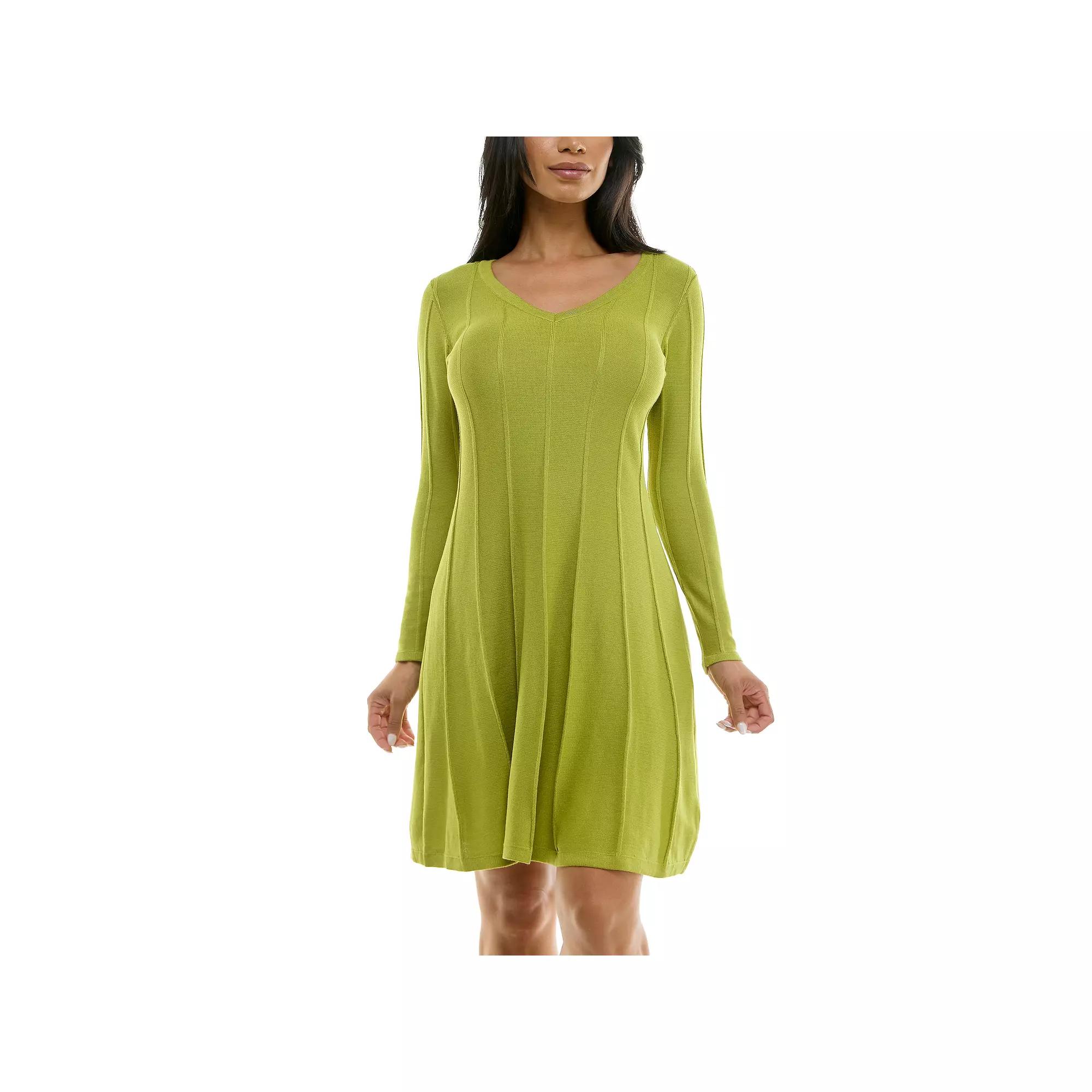 Women's Nina Leonard A-Line Sweater Dress,  Product Image
