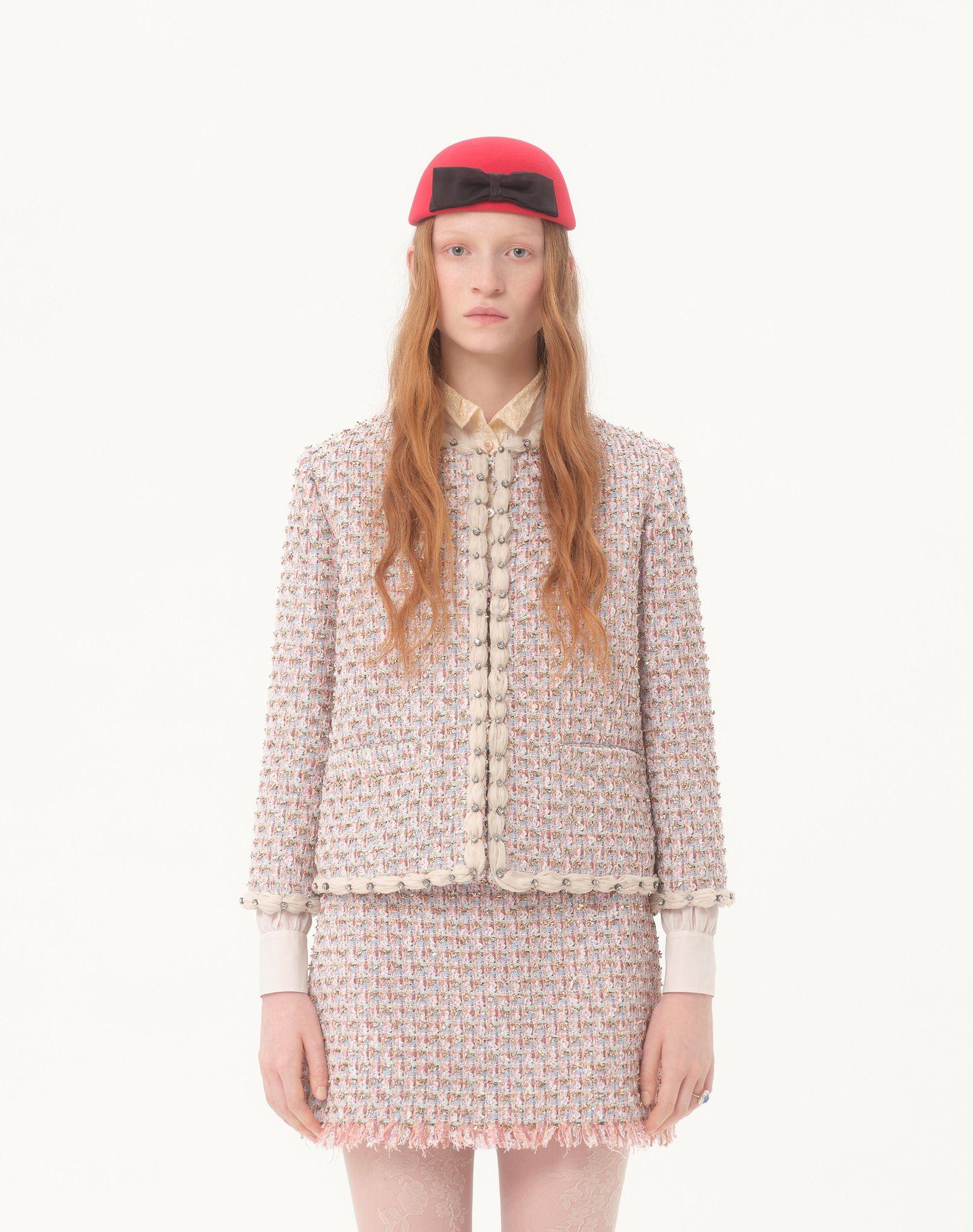 Embroidered Ribbon Tweed Jacket Product Image