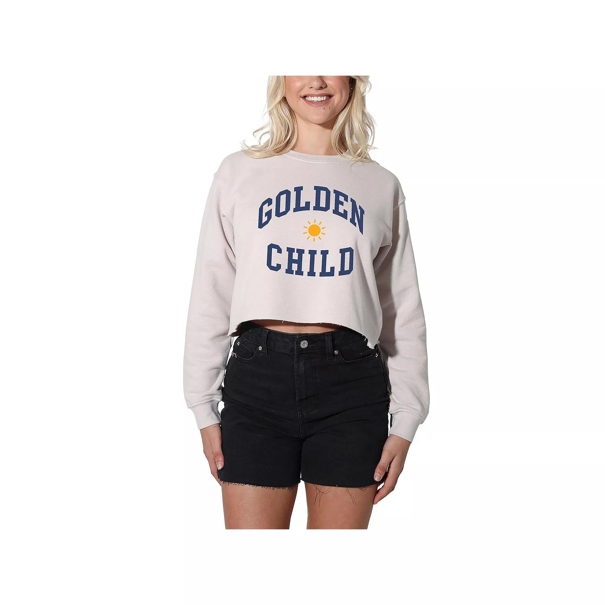 Women's Suburban Riot Golden Child Cropped Graphic Sweatshirt, Girl's,  Product Image