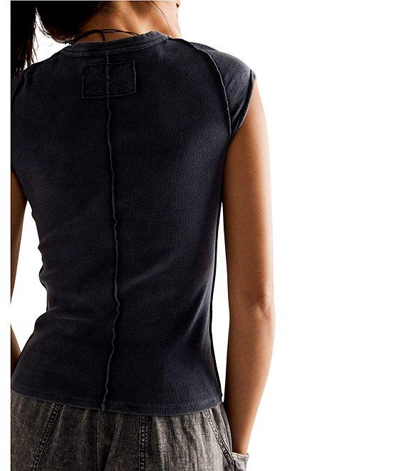 Free People Ever Had Crew Neck Short Sleeve Knit Tee Product Image