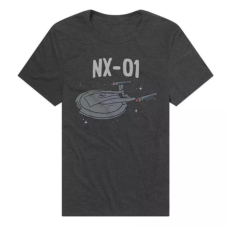 Men's NX-01 Star Trek Enterprise Graphic Tee, Size: Medium, Grey Product Image
