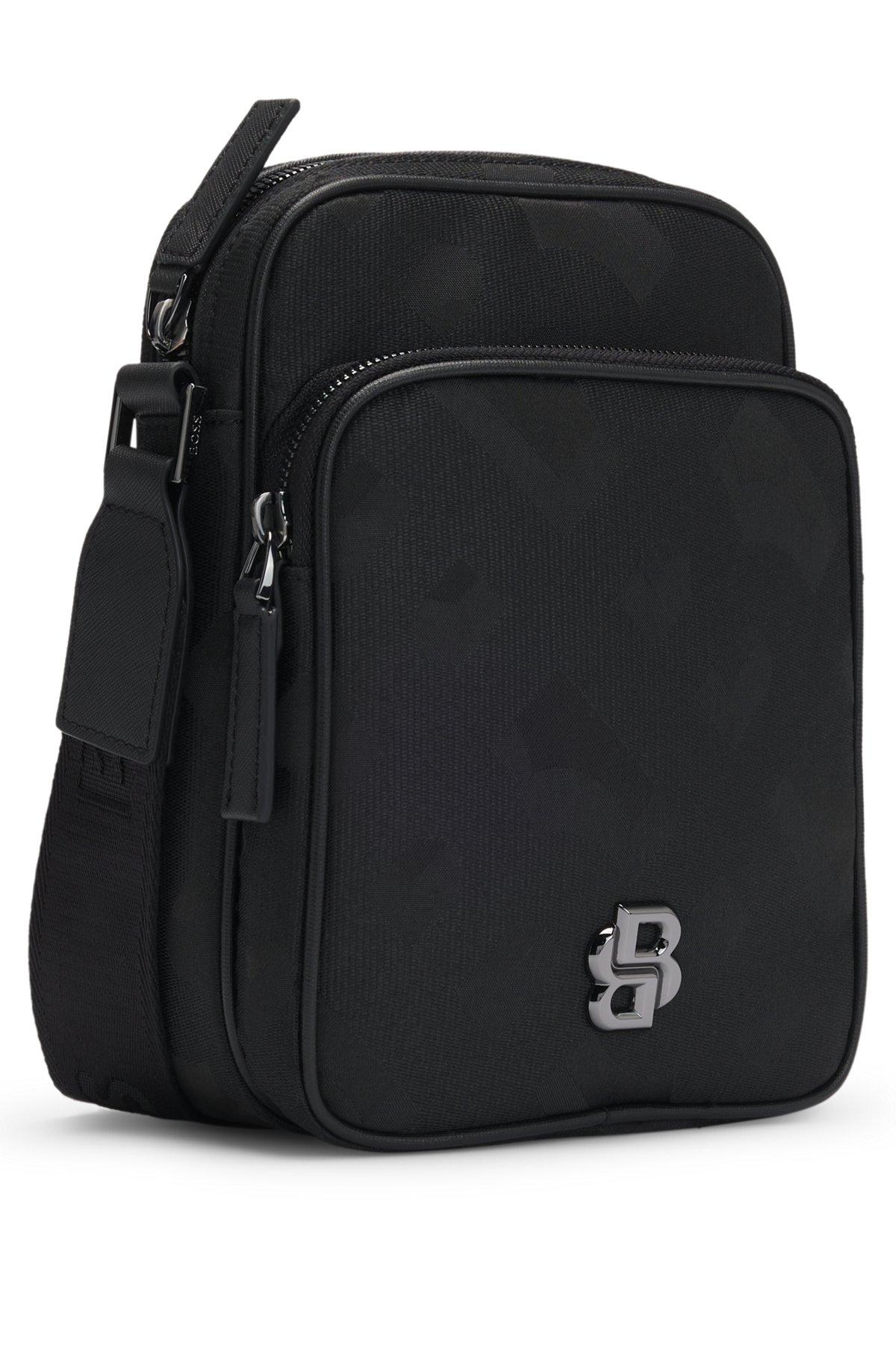 Monogram-jacquard reporter bag with Double B trim Product Image