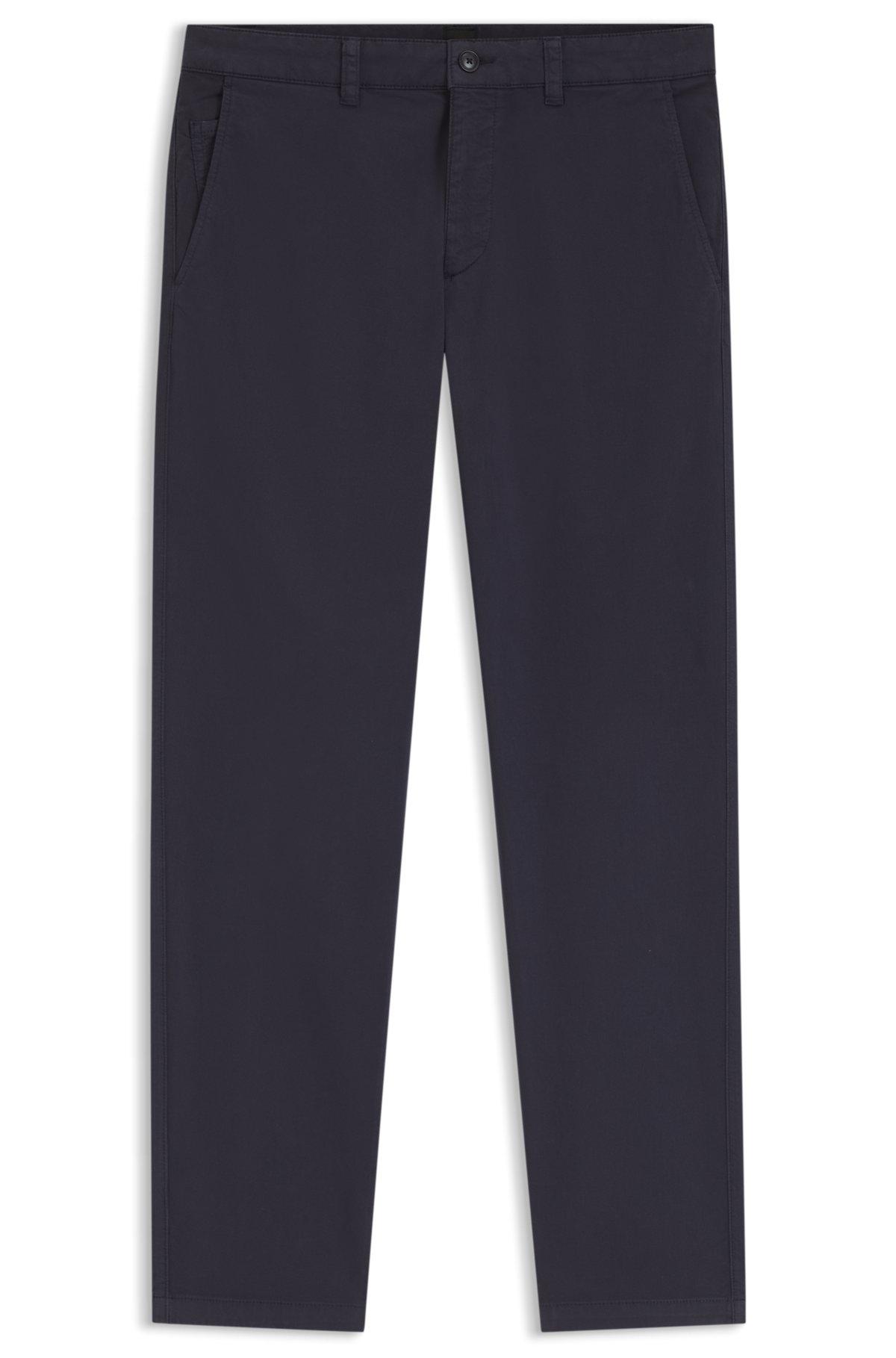 Tapered-fit chinos in a structured cotton Product Image
