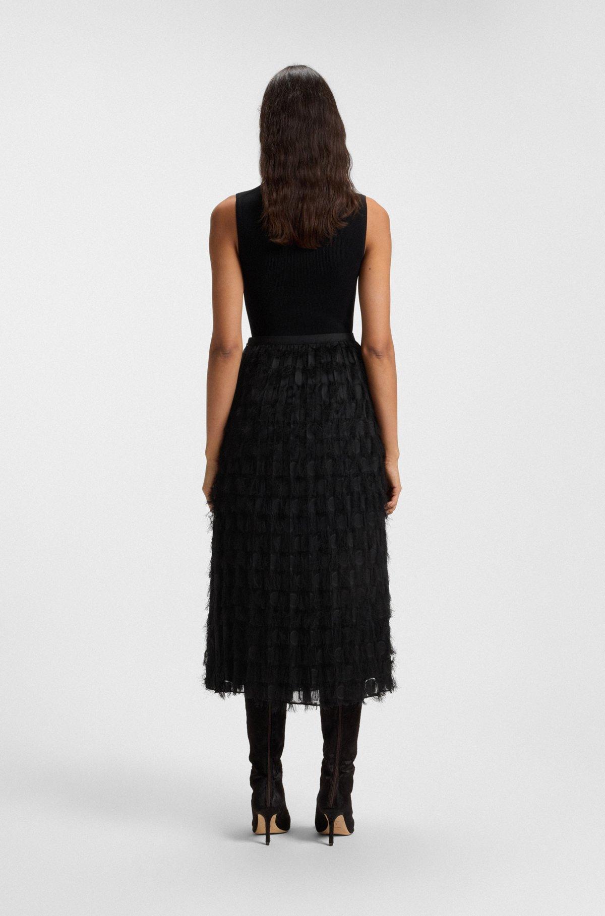 Pencil skirt in feather jacquard Product Image