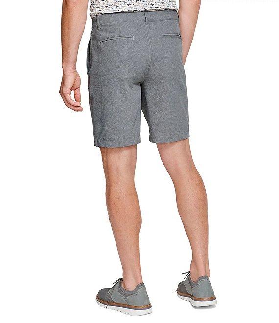 Johnston & Murphy XC4 Performance Stretch Heathered Flat Front 9#double; Inseam Shorts Product Image