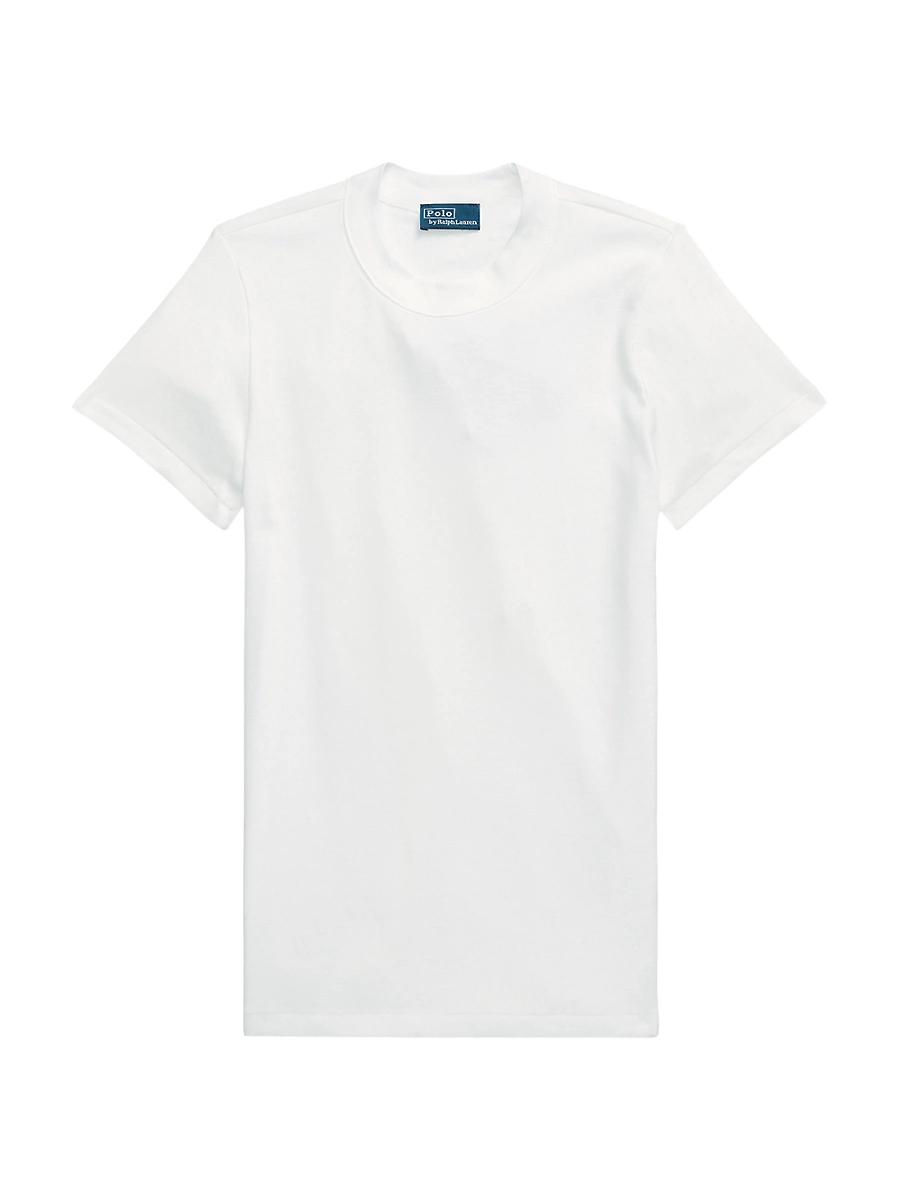 Womens Rib-Knit Crewneck T-Shirt Product Image