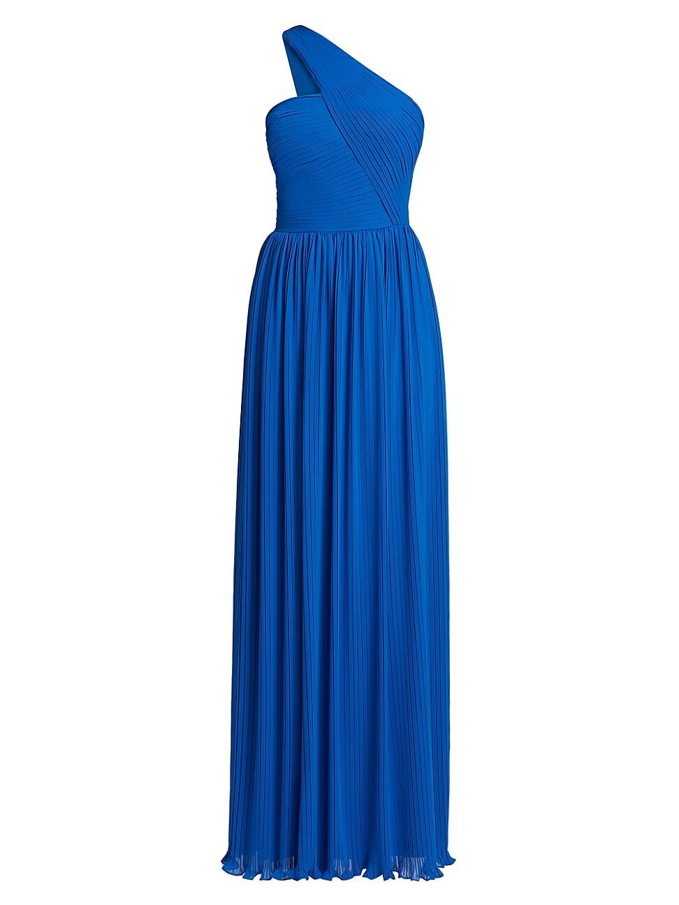 Womens Skye One-Shoulder Pleated Gown Size 0 Product Image