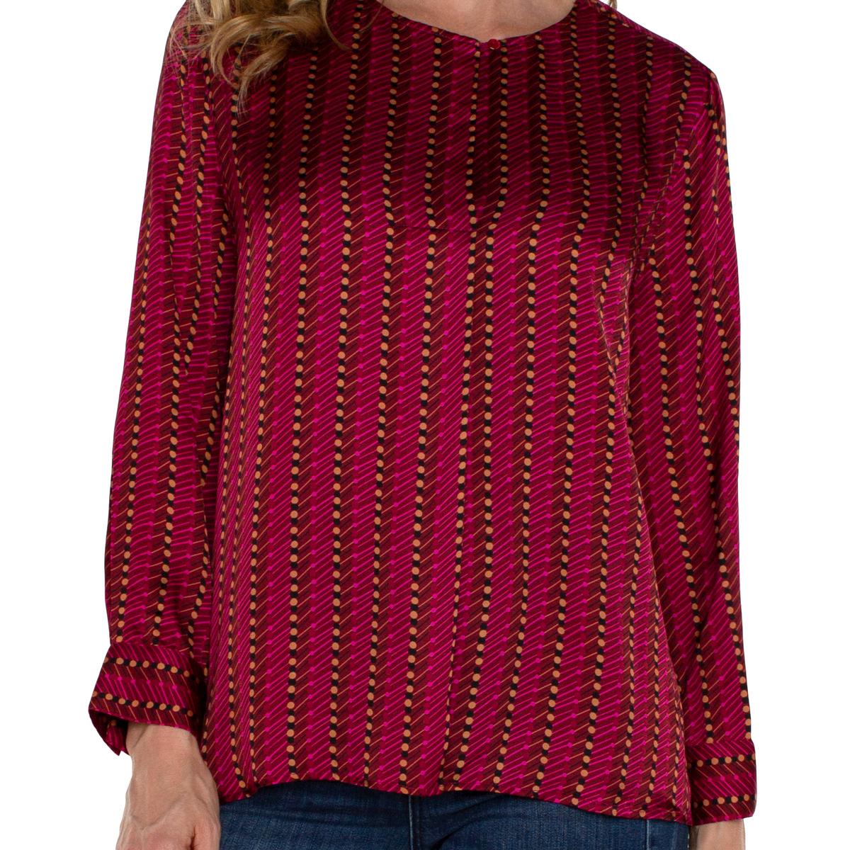 Long Sleeve Popover Woven Blouse Product Image