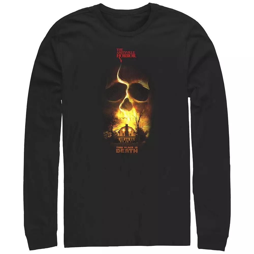 Disney's The Amityville Horror The Place Is Death Long Sleeve Graphic Tee, Men's, Size: 4XB, Black Product Image