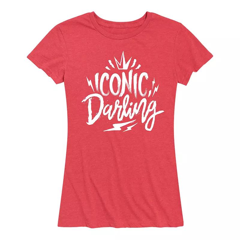 Disneys Cruella Womens Iconic Darling Graphic Tee Grey Red Product Image