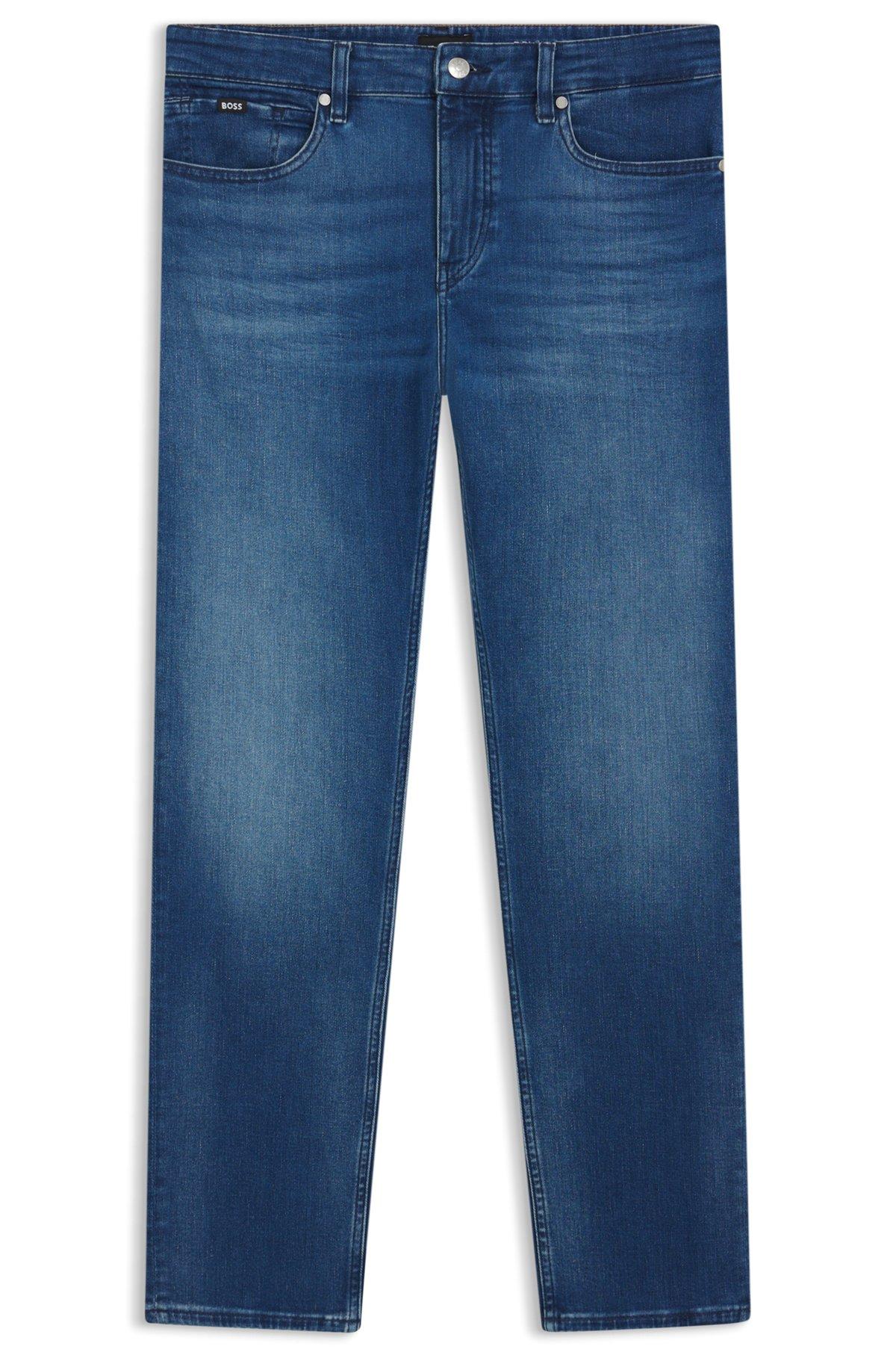 BOSS - Delaware slim-fit jeans in super-soft blue denim - Blue Product Image